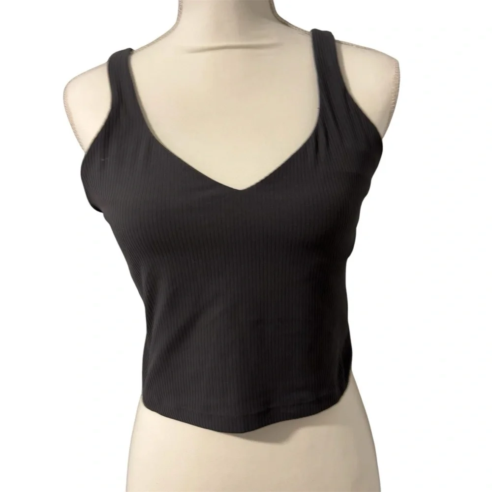 lululemon athletica Grey Ribbed Tank Top | Good Used Condition